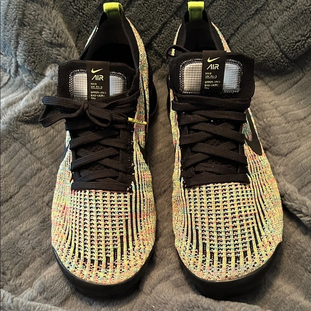 Nike Air Vapormax Flyknit Multicolor Knit Women’s Sneakers size 10.5 - Picture 1 of 9